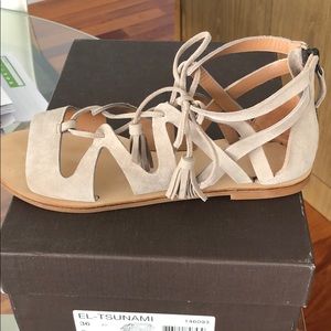 Ellie Tahari suede sandals